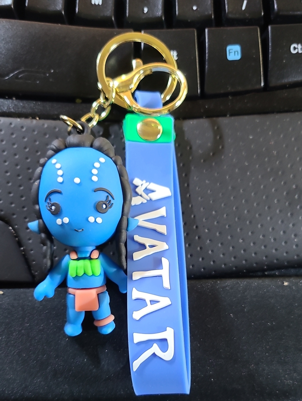 Avatar Blue Keychain Figure with Blue Strap